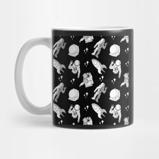 Black And White Astronaut Patterns Mug